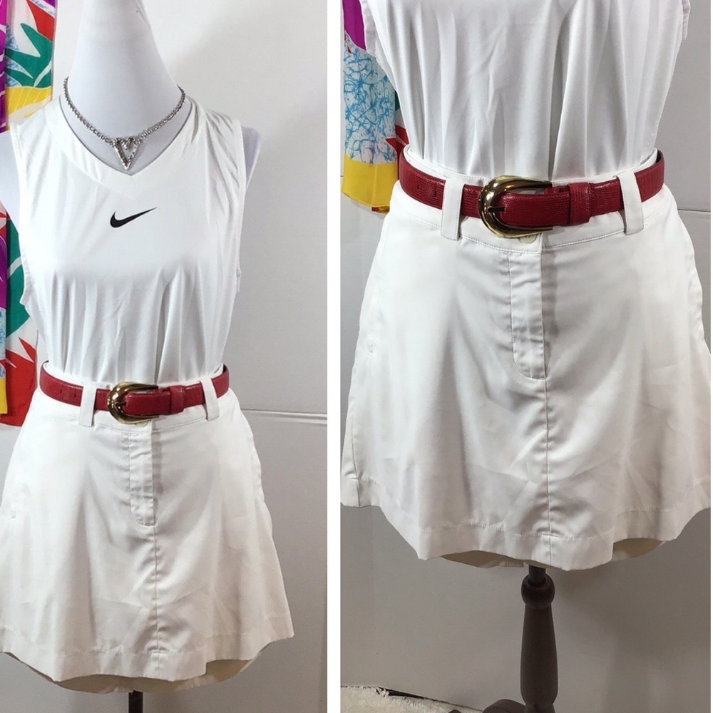 Nike white dri-fit golf skort M/10